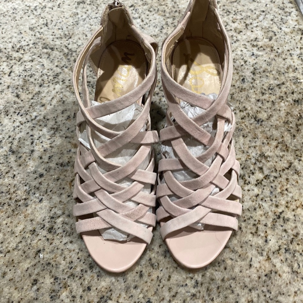 Pink strappy sandals